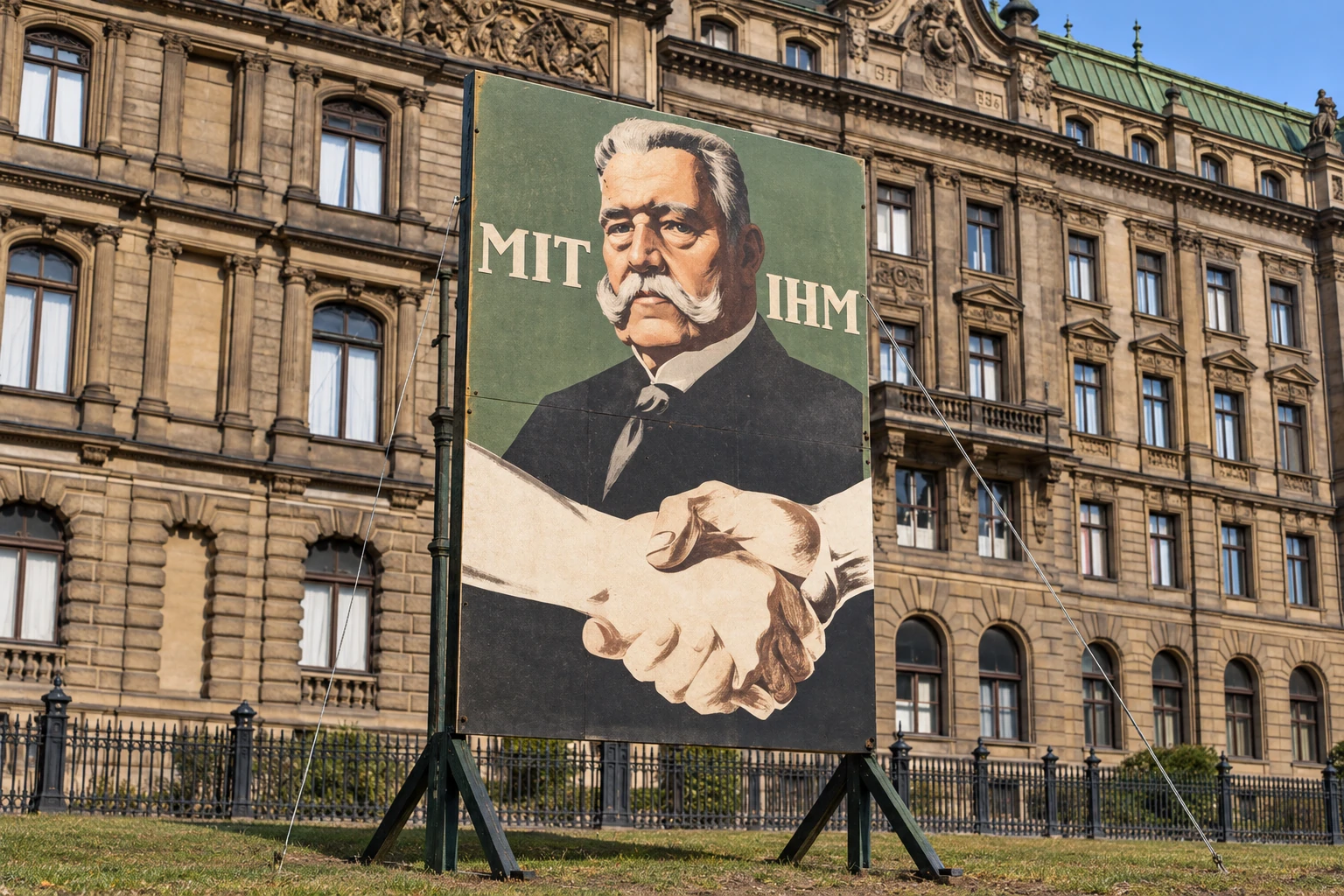 Hindenburg-Wahlplakat im Straßenraum